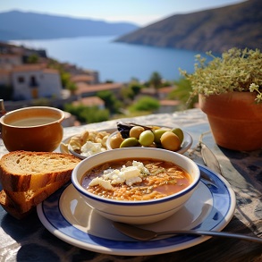 Amorgos Greek island soup